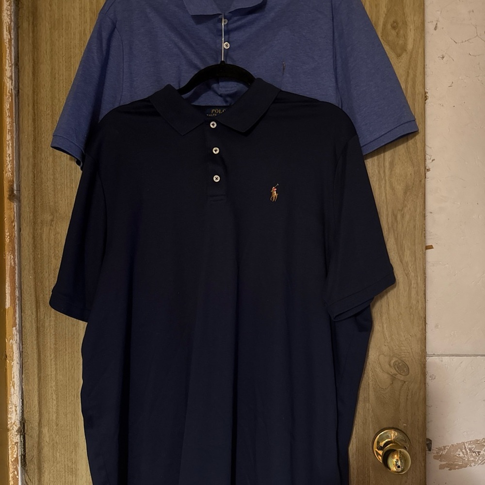 Polo by Ralph Lauren Men's Navy Polo Shirt XL Lot of 2